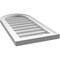 Ekena Millwork Round Top Surface Mount PVC Gable Vent w/ 2"W x 1-1/2"P Brickmould Frame, 14"W x 28"H GVPRT14X2802SN - alternate 5